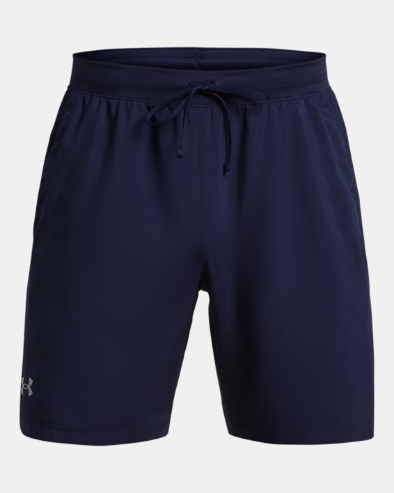 Men's UA Launch Unlined 7" Shorts in Blue image number 4